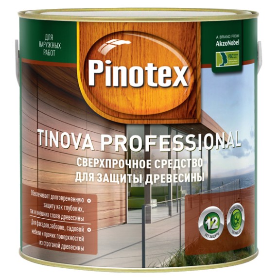 PINOTEX Tinova Professional (Пинотекс Тинова) - сверхпрочное средство для защиты древесины снаружи помещений PINOTEX Tinova Professional (Пинотекс Тинова) - сверхпрочное средство для защиты древесины снаружи помещений