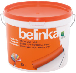 BELINKA Washable Interior Wall Paint (БЕЛИНКА МОЮЩАЯСЯ) - интерьерная краска для стен и потолков, базис В1