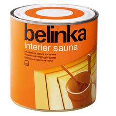 BELINKA INTERIER SAUNA (БЕЛИНКА ИНТЕРЬЕР САУНА) — бесцветная водная пропитка-лазурь для сауны, бани