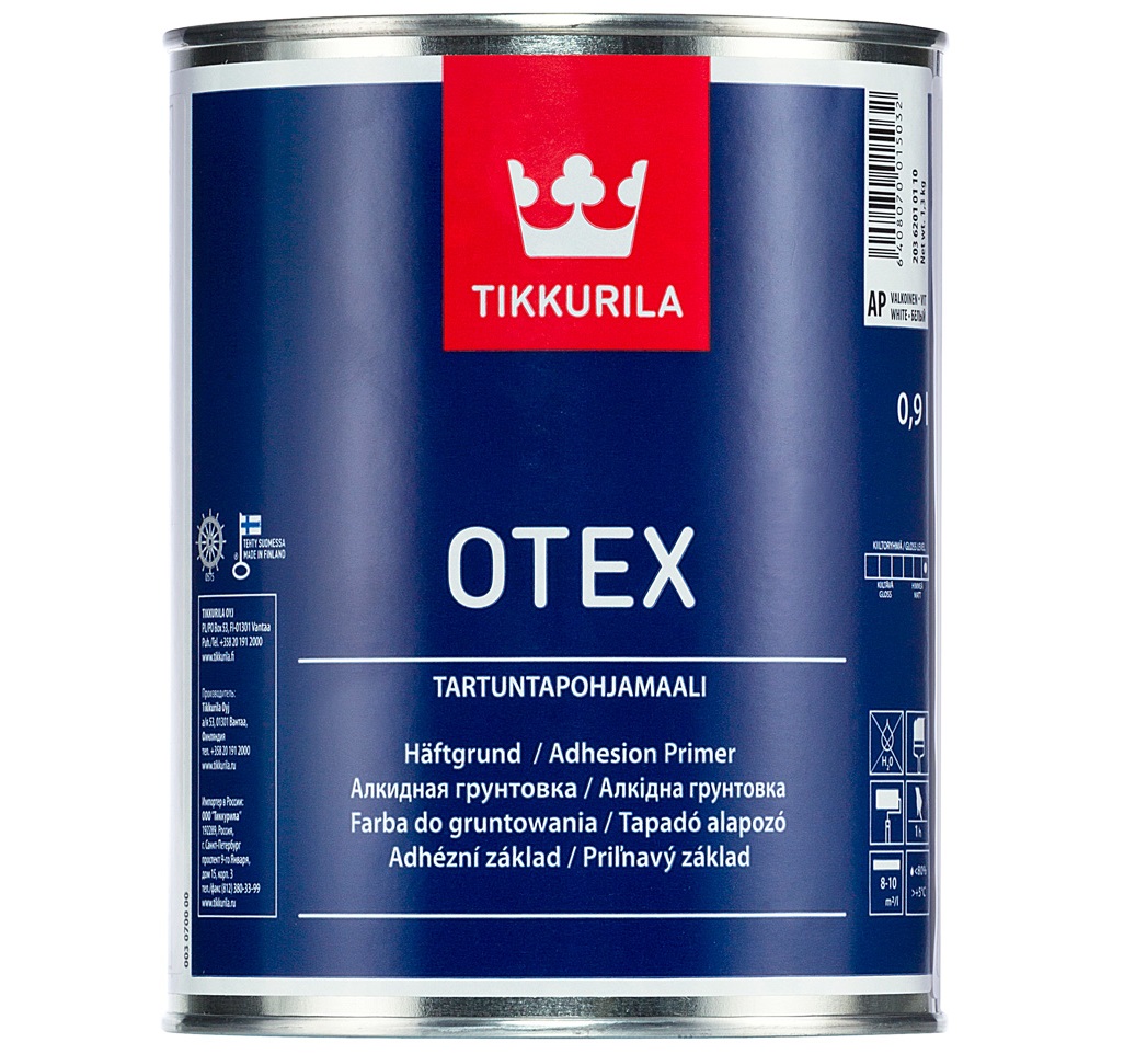 OTEX (ОТЕКС ТИККУРИЛА) - адгезионная алкидная грунтовка быстрого высыхания, базис AP OTEX (ОТЕКС ТИККУРИЛА) - адгезионная алкидная грунтовка быстрого высыхания, базис AP