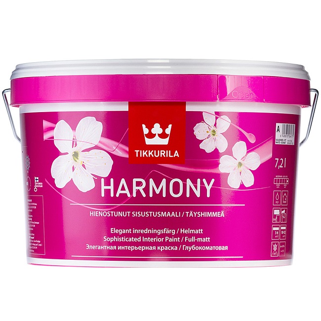 HARMONY (ГАРМОНИЯ ТИККУРИЛА) - матовая акрилатная краска для интерьеров, базис С HARMONY (ГАРМОНИЯ ТИККУРИЛА) - матовая акрилатная краска для интерьеров, базис С