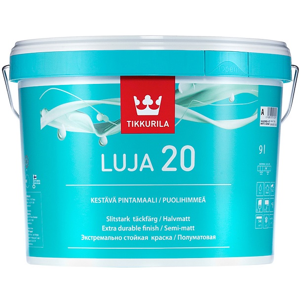 LUJA 20 (ЛУЯ 20 ТИККУРИЛА) - полуматовая экстремально стойкая акрилатная покрывная краска, базис А LUJA 20 (ЛУЯ 20 ТИККУРИЛА) - полуматовая экстремально стойкая акрилатная покрывная краска, базис А