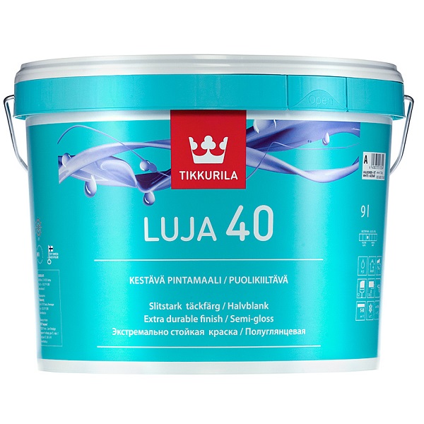 LUJA 40 (ЛУЯ 40 ТИККУРИЛА) - полуглянцевая экстремально стойкая акрилатная покрывная краска, базис А LUJA 40 (ЛУЯ 40 ТИККУРИЛА) - полуглянцевая экстремально стойкая акрилатная покрывная краска, базис А