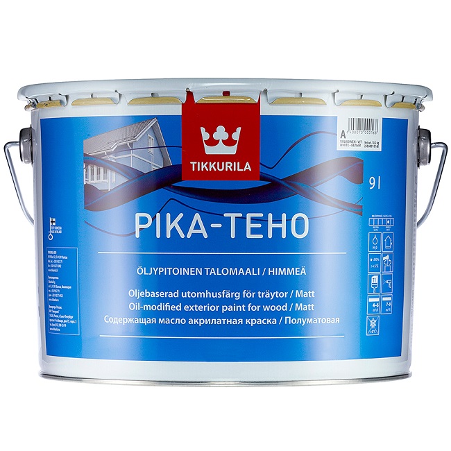 PIKA-TEHO (ПИКА-ТЕХО ТИККУРИЛА) - акрилатная краска с маслами для деревянных поверхностей, базис А PIKA-TEHO (ПИКА-ТЕХО ТИККУРИЛА) - акрилатная краска с маслами для деревянных поверхностей, базис А