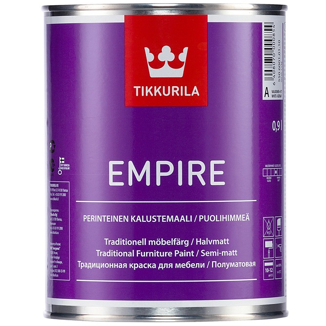 EMPIRE (ЭМПИР ТИККУРИЛА) - полуматовая алкидная краска для мебели, базис А EMPIRE (ЭМПИР ТИККУРИЛА) - полуматовая алкидная краска для мебели, базис А
