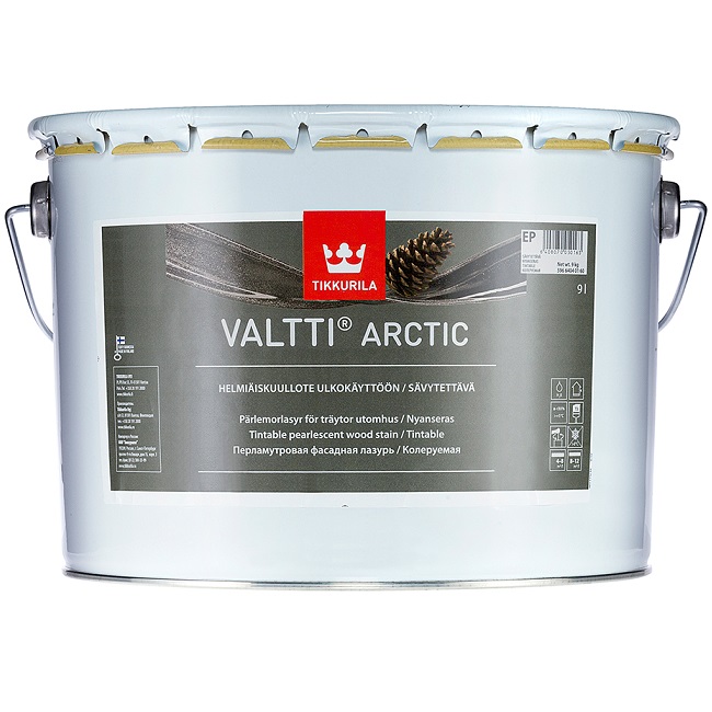 VALTTI ARCTIC (ВАЛТТИ АРКТИК ТИККУРИЛА) - перламутровая фасадная лазурь для дерева VALTTI ARCTIC (ВАЛТТИ АРКТИК ТИККУРИЛА) - перламутровая фасадная лазурь для дерева