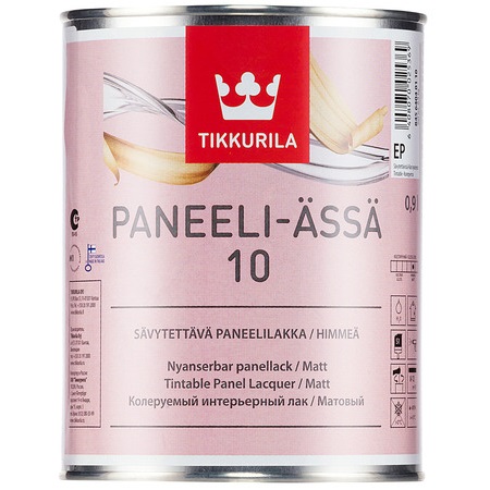PANEELI-ASSA 10 (ПАНЕЛИ-ЯССЯ 10 ТИККУРИЛА) - лак матовый интерьерный для дерева PANEELI-ASSA 10 (ПАНЕЛИ-ЯССЯ 10 ТИККУРИЛА) - лак матовый интерьерный для дерева