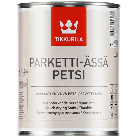 PARKETTI-ASSA PETSI (ПАРКЕТТИ-ЯССЯ ПЕТСИ ТИККУРИЛА) - колеруемая морилка для паркета и дощатых полов PARKETTI-ASSA PETSI (ПАРКЕТТИ-ЯССЯ ПЕТСИ ТИККУРИЛА) - колеруемая морилка для паркета и дощатых полов