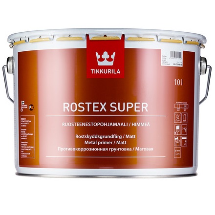 ROSTEX SUPER PRIMER (РОСТЕКС СУПЕР ТИККУРИЛА) - противокоррозийная грунтовка для металла, черная ROSTEX SUPER PRIMER (РОСТЕКС СУПЕР ТИККУРИЛА) - противокоррозийная грунтовка для металла, черная