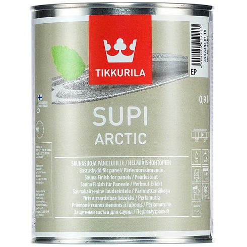 SUPI ARCTIC (СУПИ АРКТИК ТИККУРИЛА) - перламутровый акрилатный колеруемый защитный состав SUPI ARCTIC (СУПИ АРКТИК ТИККУРИЛА) - перламутровый акрилатный колеруемый защитный состав
