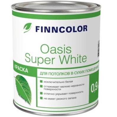 OASIS Super White (ОАЗИС СУПЕР) Краска водно-дисперсионная для потолка супербелая  OASIS Super White (ОАЗИС СУПЕР) Краска водно-дисперсионная для потолка супербелая