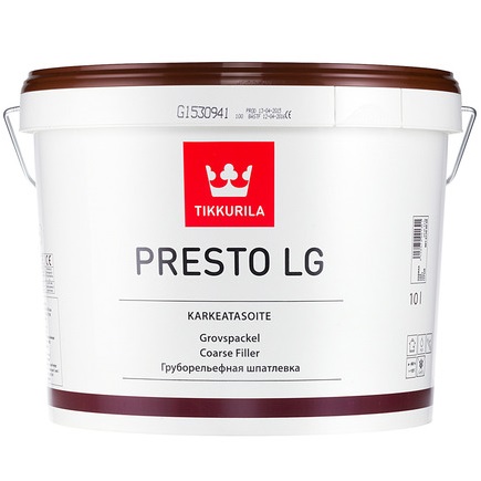 PRESTO LG (ПРЕСТО ЛГ ТИККУРИЛА) - груборельефная шпатлевка для стен и потолков PRESTO LG (ПРЕСТО ЛГ ТИККУРИЛА) - груборельефная шпатлевка для стен и потолков