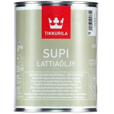 SUPI LATTIAÖLJY (СУПИ МАСЛО ДЛЯ ПОЛА ТИККУРИЛА) - масляная эмульсия для деревянных полов SUPI LATTIAÖLJY (СУПИ МАСЛО ДЛЯ ПОЛА ТИККУРИЛА) - масляная эмульсия для деревянных полов