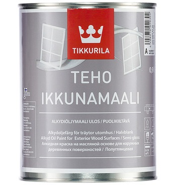 TEHO IKKUNAMAALI (ТЕХО ТИККУРИЛА) - краска для оконных рам, базис А TEHO IKKUNAMAALI (ТЕХО ТИККУРИЛА) - краска для оконных рам, базис А