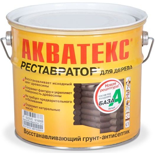АКВАТЕКС РЕСТАВРАТОР - кроющее защитно-декоративное покрытие для древесины, базис А АКВАТЕКС РЕСТАВРАТОР - кроющее защитно-декоративное покрытие для древесины, базис А