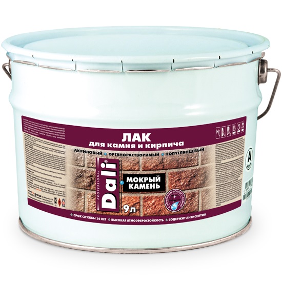 DALI (ДАЛИ) Лак для Камня и Кирпича органорастворимый �Мокрый Камень� DALI (ДАЛИ) Лак для Камня и Кирпича органорастворимый �Мокрый Камень�