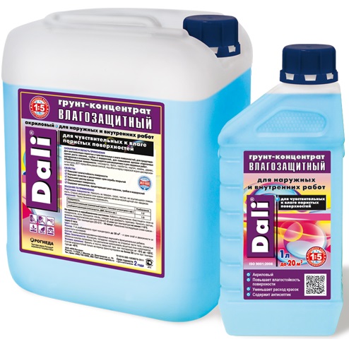 DALI (ДАЛИ) Грунт-Концентрат Влагозащитный - грунтовка гидроизоляционная акриловая DALI (ДАЛИ) Грунт-Концентрат Влагозащитный - грунтовка гидроизоляционная акриловая