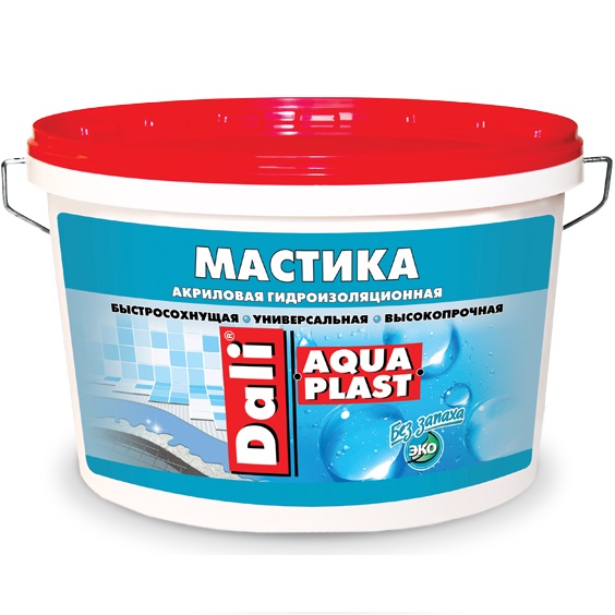 DALI (ДАЛИ) АКВАПЛАСТ - высокоэластичная акриловая мастика гидроизоляционная DALI (ДАЛИ) АКВАПЛАСТ - высокоэластичная акриловая мастика гидроизоляционная