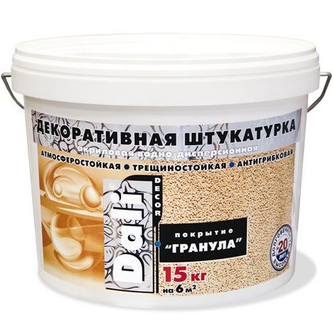 DALI-DECOR (ДАЛИ ДЕКОР) ГРАНУЛА - декоративная штукатурка акриловая атмосферостойкая DALI-DECOR (ДАЛИ ДЕКОР) ГРАНУЛА - декоративная штукатурка акриловая атмосферостойкая