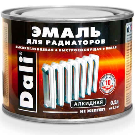 DALI (ДАЛИ) Эмаль для Радиаторов - краска алкидная высокоглянцевая нежелтеющая DALI (ДАЛИ) Эмаль для Радиаторов - краска алкидная высокоглянцевая нежелтеющая