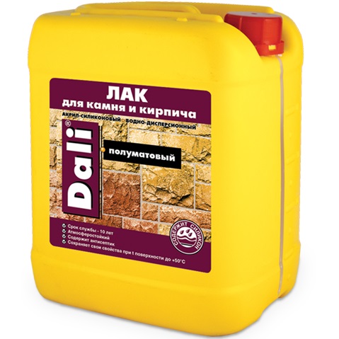 DALI (ДАЛИ) Лак для Камня и Кирпича акрил-силиконовый, полуматовый DALI (ДАЛИ) Лак для Камня и Кирпича акрил-силиконовый, полуматовый