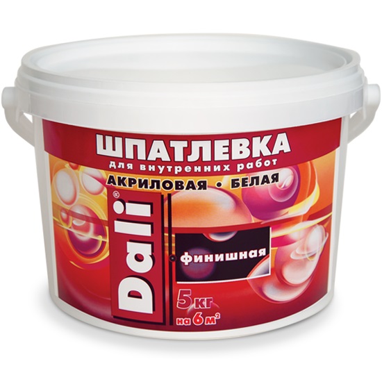 DALI (ДАЛИ) Шпатлевка финишная акриловая для внутренних работ DALI (ДАЛИ) Шпатлевка финишная акриловая для внутренних работ