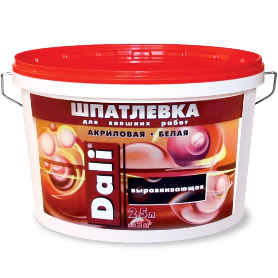 DALI (ДАЛИ) Шпатлевка выравнивающая акриловая фасадная DALI (ДАЛИ) Шпатлевка выравнивающая акриловая фасадная
