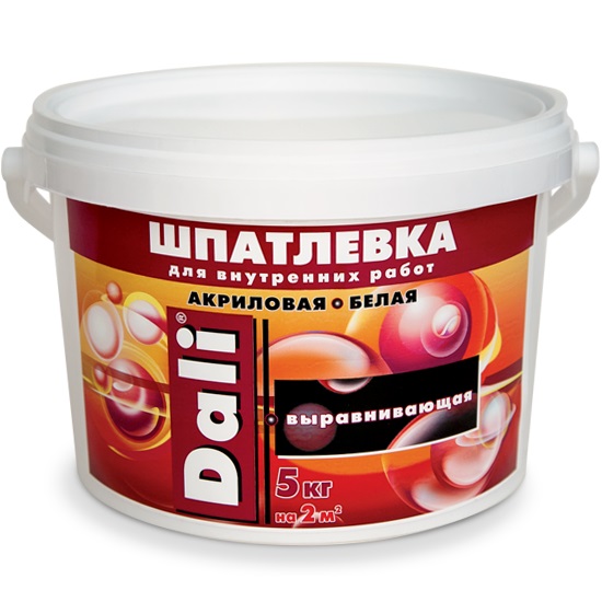DALI (ДАЛИ) Шпатлевка выравнивающая акриловая для внутренних работ DALI (ДАЛИ) Шпатлевка выравнивающая акриловая для внутренних работ