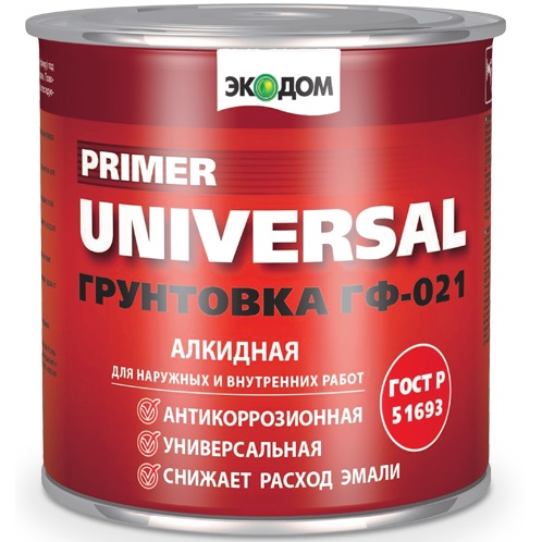 ЭКОДОМ ГФ-021 - грунтовка универсальная антикоррозионная для металла ЭКОДОМ ГФ-021 - грунтовка универсальная антикоррозионная для металла