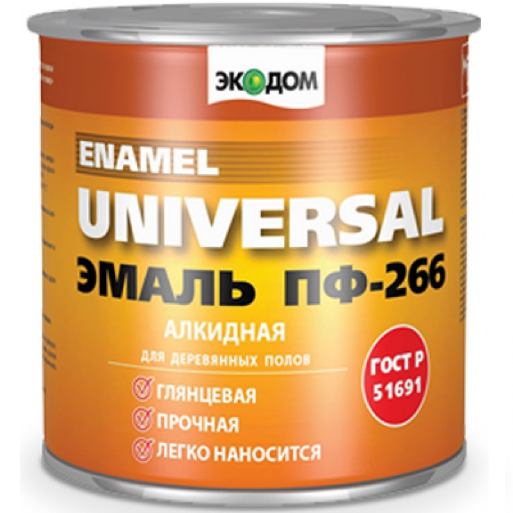 ЭКОДОМ ПФ-266 - эмаль для деревянных полов. ЭКОДОМ ПФ-266 - эмаль для деревянных полов.