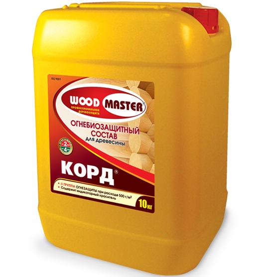 WOODMASTER КОРД - огнебиозащитный состав для древесины (II группа огнезащиты) WOODMASTER КОРД - огнебиозащитный состав для древесины (II группа огнезащиты)