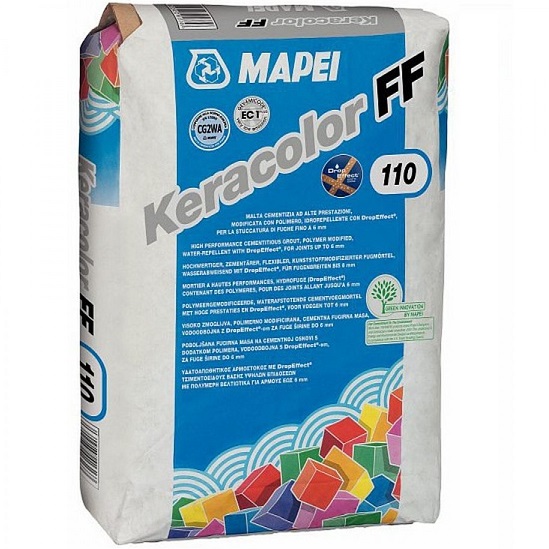 KERACOLOR FF (MAPEI) — Высокоэффективный шовный заполнитель №100 Белый