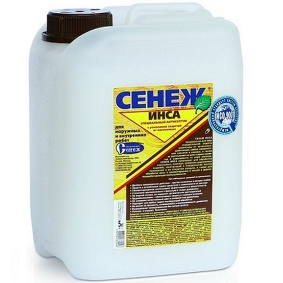 СЕНЕЖ ИНСА — специальный антисептик для дерева с усиленной защитой от насекомых-древоточцев СЕНЕЖ ИНСА — специальный антисептик для дерева с усиленной защитой от насекомых-древоточцев