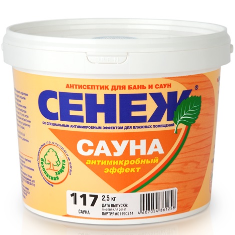 СЕНЕЖ САУНА — антисептик для бань и саун со специальным антимикробным эффектом на акрилатной основе СЕНЕЖ САУНА — антисептик для бань и саун со специальным антимикробным эффектом на акрилатной основе
