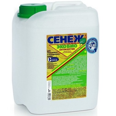 СЕНЕЖ ЭКОБИО — экономичный бесцветный антисептик для помещений и деревянных конструкций под навесом СЕНЕЖ ЭКОБИО — экономичный бесцветный антисептик для помещений и деревянных конструкций под навесом