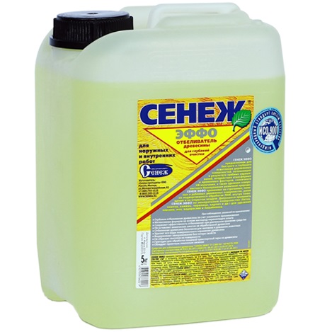 СЕНЕЖ ЭФФО — средство для глубокого отбеливания древесины и удаления поверхностных поражений СЕНЕЖ ЭФФО — средство для глубокого отбеливания древесины и удаления поверхностных поражений
