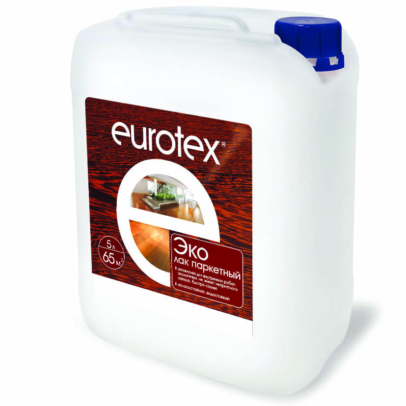 EUROTEX-ЭКО (ЕВРОТЕКС ЭКО) - лак паркетный износостойкий уретан-акриловый полуматовый EUROTEX-ЭКО (ЕВРОТЕКС ЭКО) - лак паркетный износостойкий уретан-акриловый полуматовый