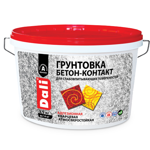 DALI (ДАЛИ) БЕТОН-КОНТАКТ - акриловая штукатурная грунтовка адгезионная DALI (ДАЛИ) БЕТОН-КОНТАКТ - акриловая штукатурная грунтовка адгезионная