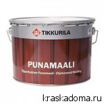 Пунамаали краска на масляной основе для наружных пиленых и бревенчатых поверхностей (Тиккурила)