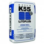 LITOPLUS K55 - белый цементный клей для мозаики и плитки при внутренних и наружных работах LITOPLUS K55 - белый цементный клей для мозаики и плитки при внутренних и наружных работах