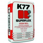 SUPERFLEX K77 - суперэластичная высокоадгезивная клеевая смесь для крупноформатной облицовочной плитки и керамогранита SUPERFLEX K77 - суперэластичная высокоадгезивная клеевая смесь для крупноформатной облицовочной плитки и керамогранита